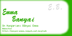 emma banyai business card