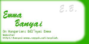 emma banyai business card